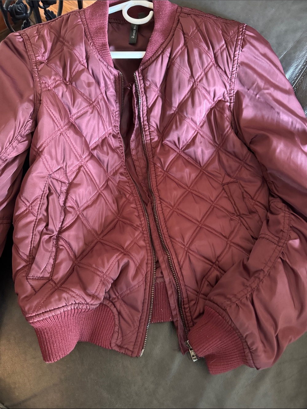 Bomber Jacket Burgandy color medium